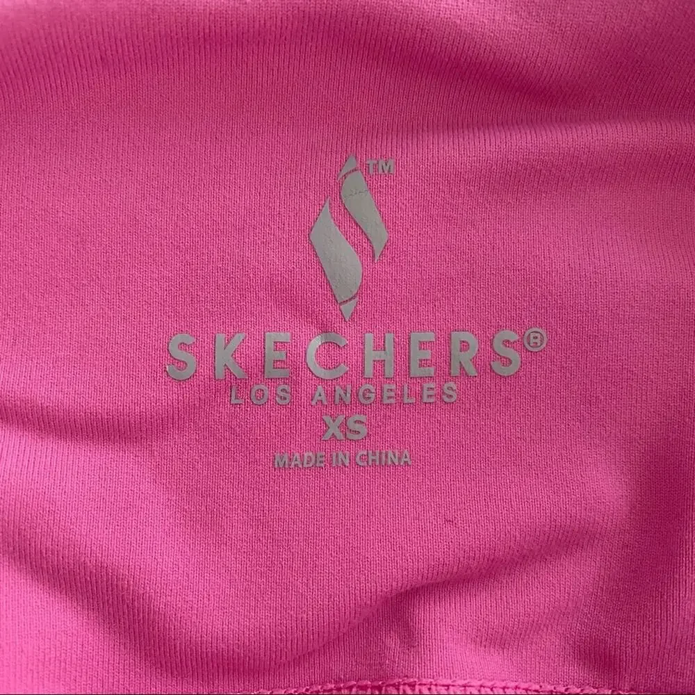 SKECHERS Women's Athletic Rose Pink High Waisted Pocket Bike Shorts Size XS